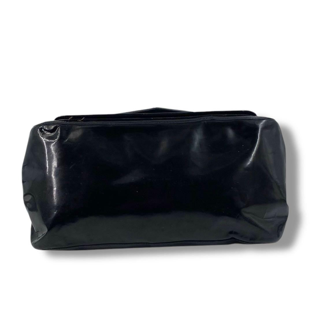 MULBERRY Smithfield  Hand Bag Tote Purse Patent Leather Black Authentic