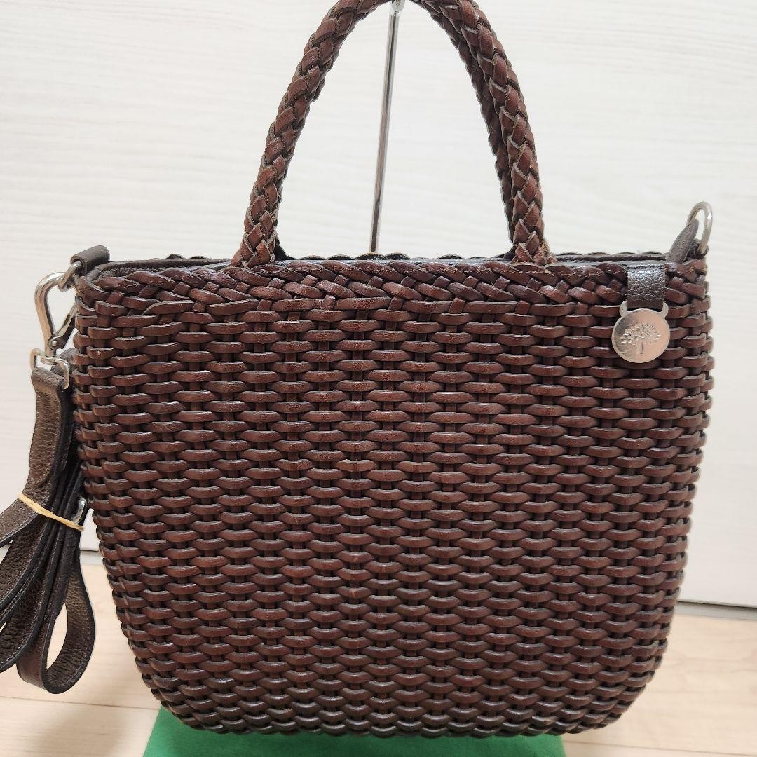 MULBERRY Hand Shoulder Bag Tote Purse Basket Bag 2way Authentic