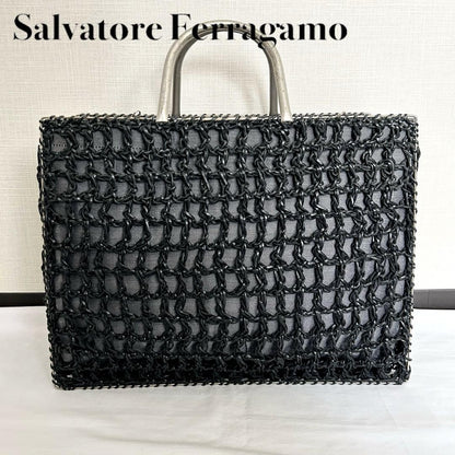 Salvatore Ferragamo handbag Tote Purse Black Women's Used Authentic