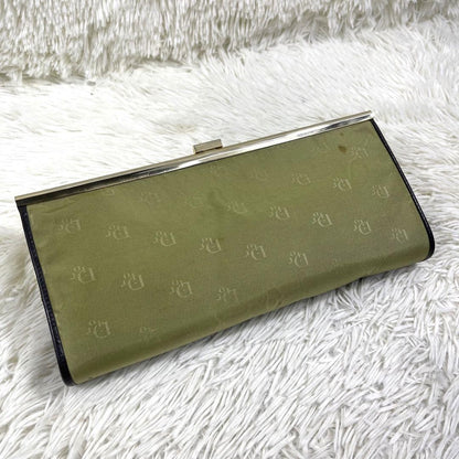 Christian Dior Clutch Bag Second Bag Trotter Nylon Khaki Authentic
