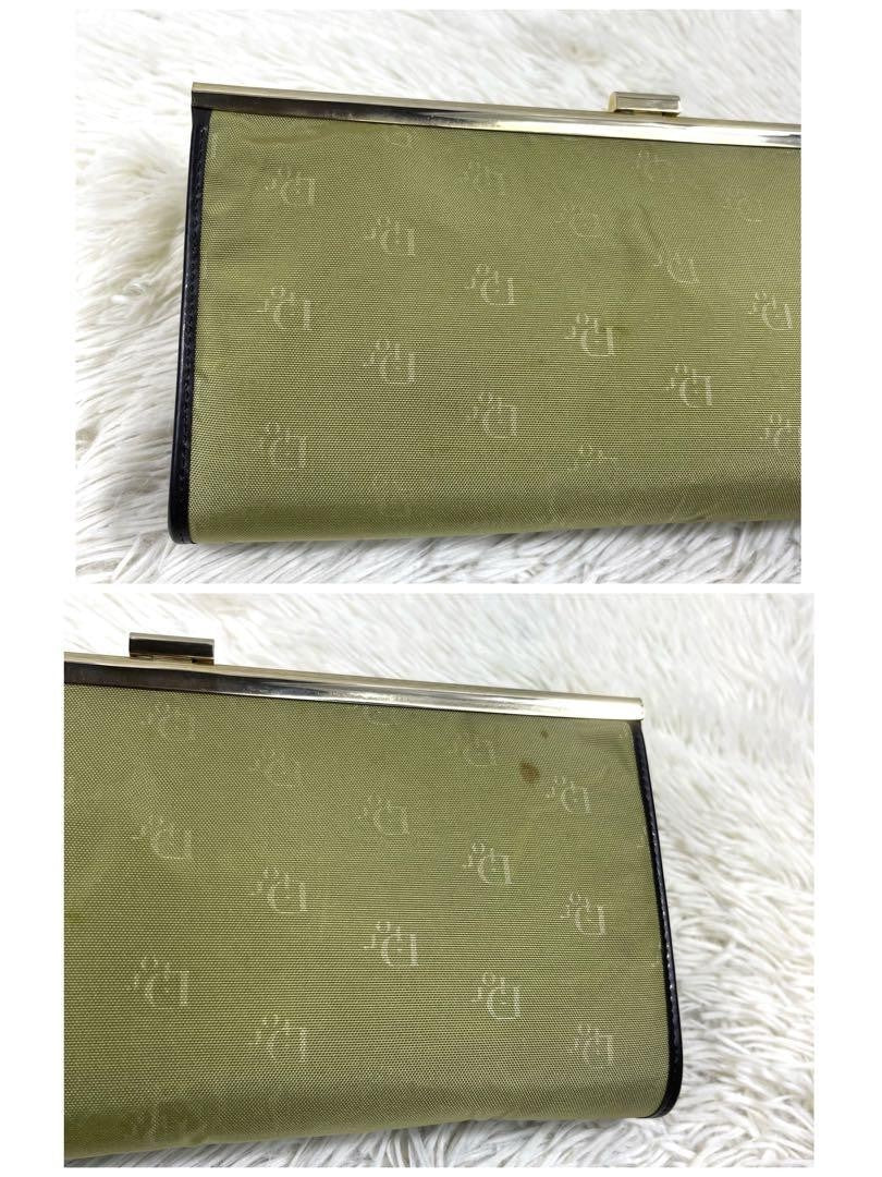 Christian Dior Clutch Bag Second Bag Trotter Nylon Khaki Authentic