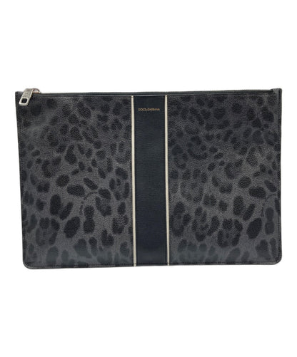 Dolce & Gabbana Clutch Bag Second Bag Leopard Black Authentic