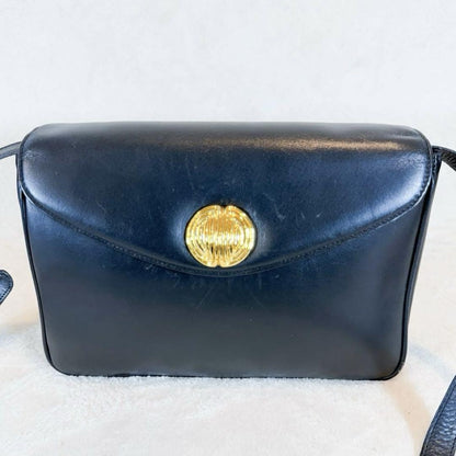 GIVENCHY Shoulder Bag Purse Leather Black Authentic
