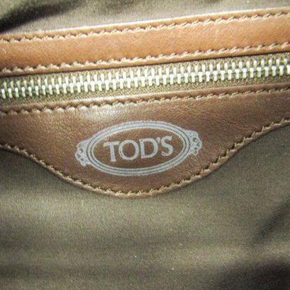 TOD'S Shoulder Bag Purse Leather Brown Authentic