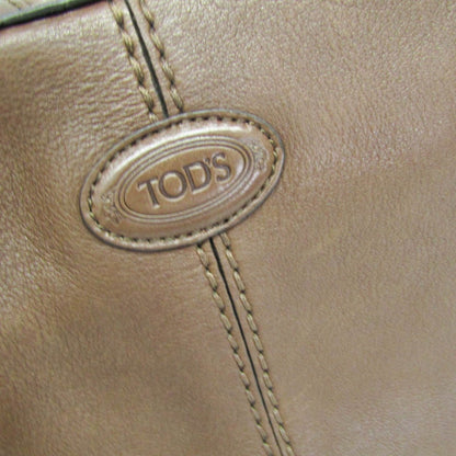 TOD'S Shoulder Bag Purse Leather Brown Authentic