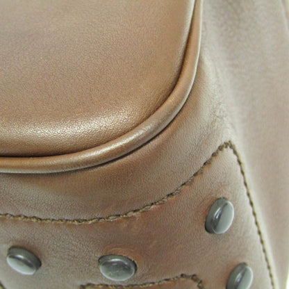 TOD'S Shoulder Bag Purse Leather Brown Authentic