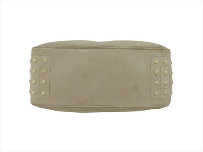 TOD'S Shoulder Bag Purse Beige Authentic