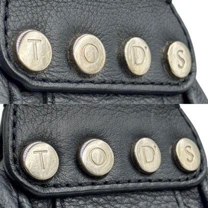 TOD'S Hand Bag Tote Purse Leather Navy Authentic