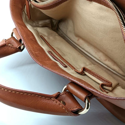 CELINE Hand Bag Tote Purse Boogie Leather Brown Authentic
