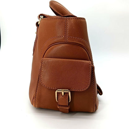 CELINE Hand Bag Tote Purse Boogie Leather Brown Authentic