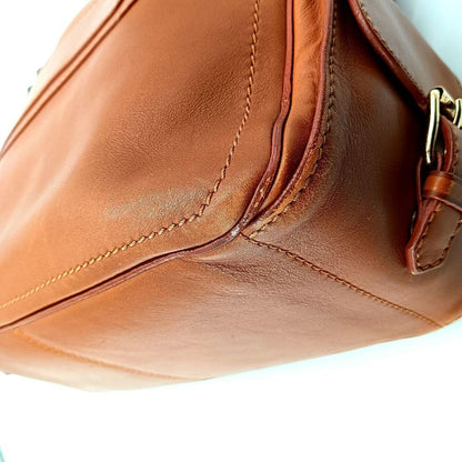 CELINE Hand Bag Tote Purse Boogie Leather Brown Authentic