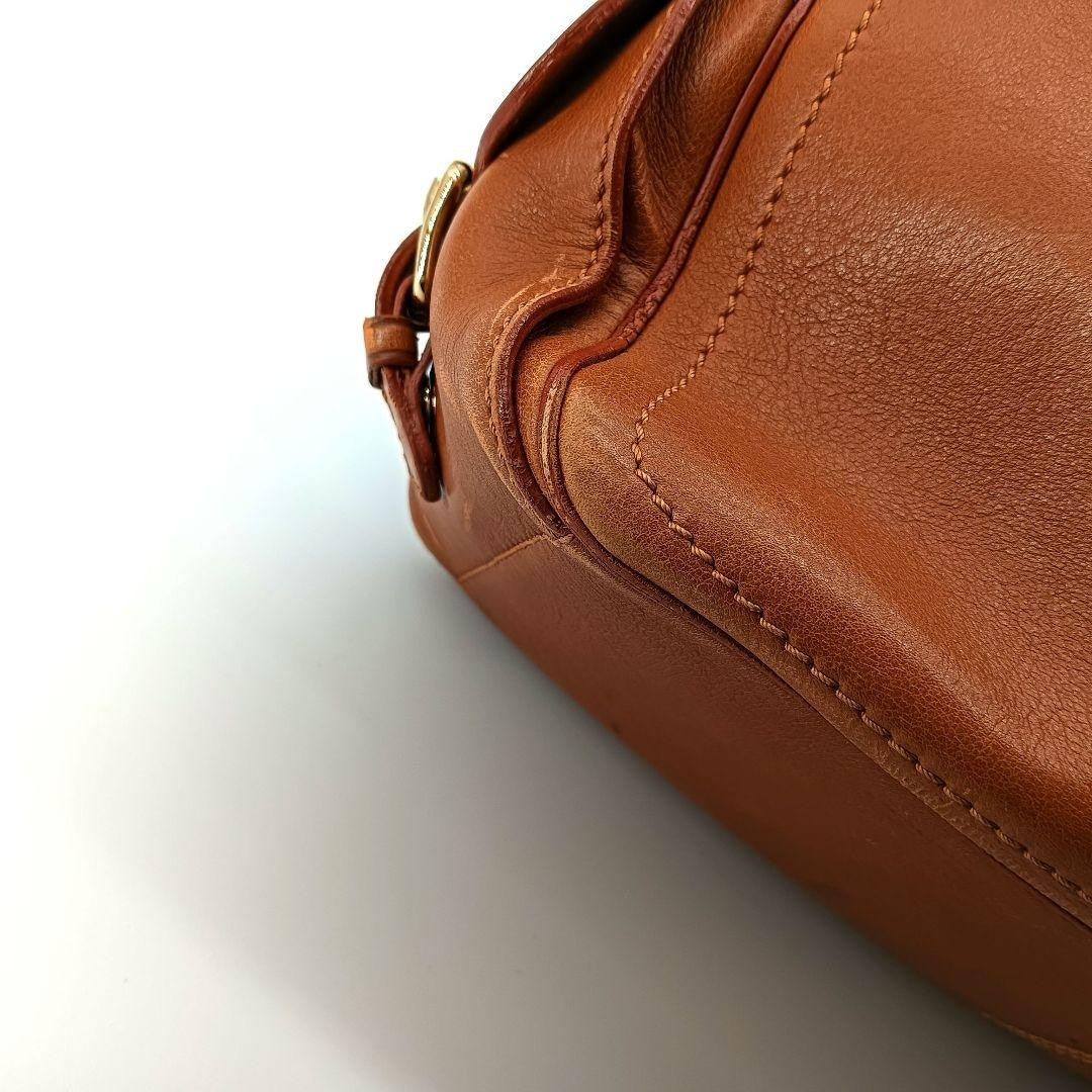 CELINE Hand Bag Tote Purse Boogie Leather Brown Authentic