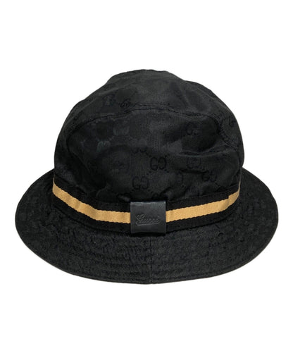 Gucci Bucket Hat GG Canvas Sherry Line Black Men's Authentic