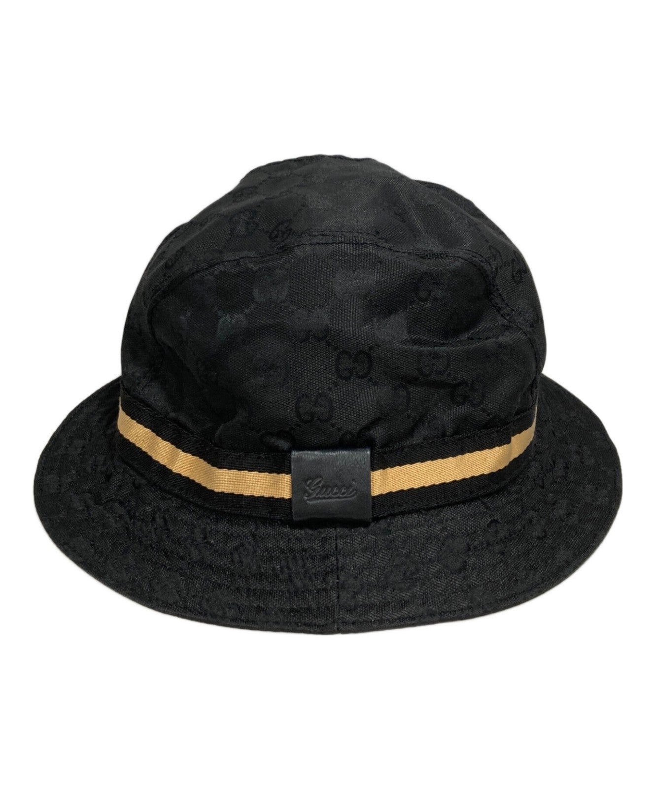 Gucci Bucket Hat GG Canvas Sherry Line Black Men's Authentic