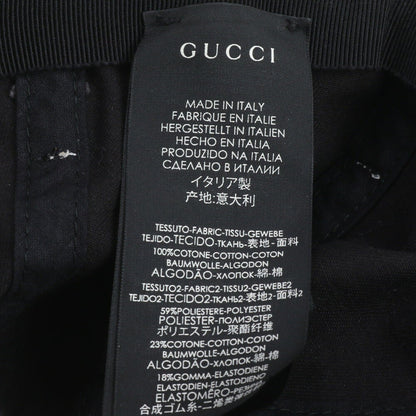 Gucci Hat Cap Baseball Cap Logo Headband Black Beige Unisex Size L Authentic