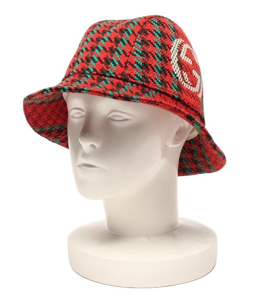 Gucci Bucket Hat GG Red Men's Size L Authentic