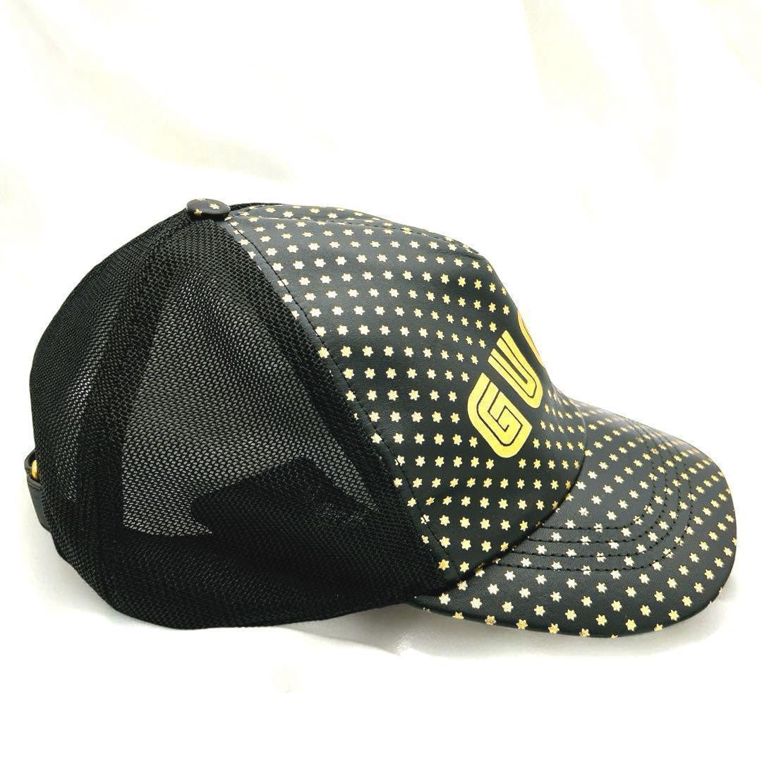 Gucci SEGA Hat Cap Baseball Cap Star Black Gold Men's Size XL Authentic