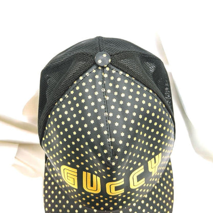Gucci SEGA Hat Cap Baseball Cap Star Black Gold Men's Size XL Authentic