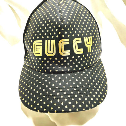 Gucci SEGA Hat Cap Baseball Cap Star Black Gold Men's Size XL Authentic
