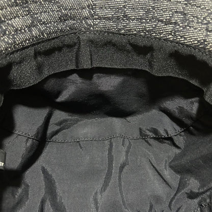 Gucci Bucket Hat GG Canvas Black Dark Gray Men's Size L Authentic