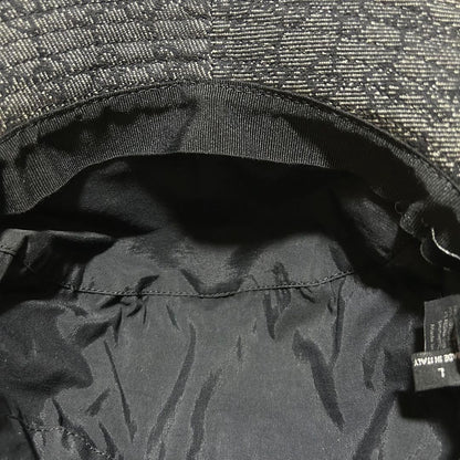 Gucci Bucket Hat GG Canvas Black Dark Gray Men's Size L Authentic