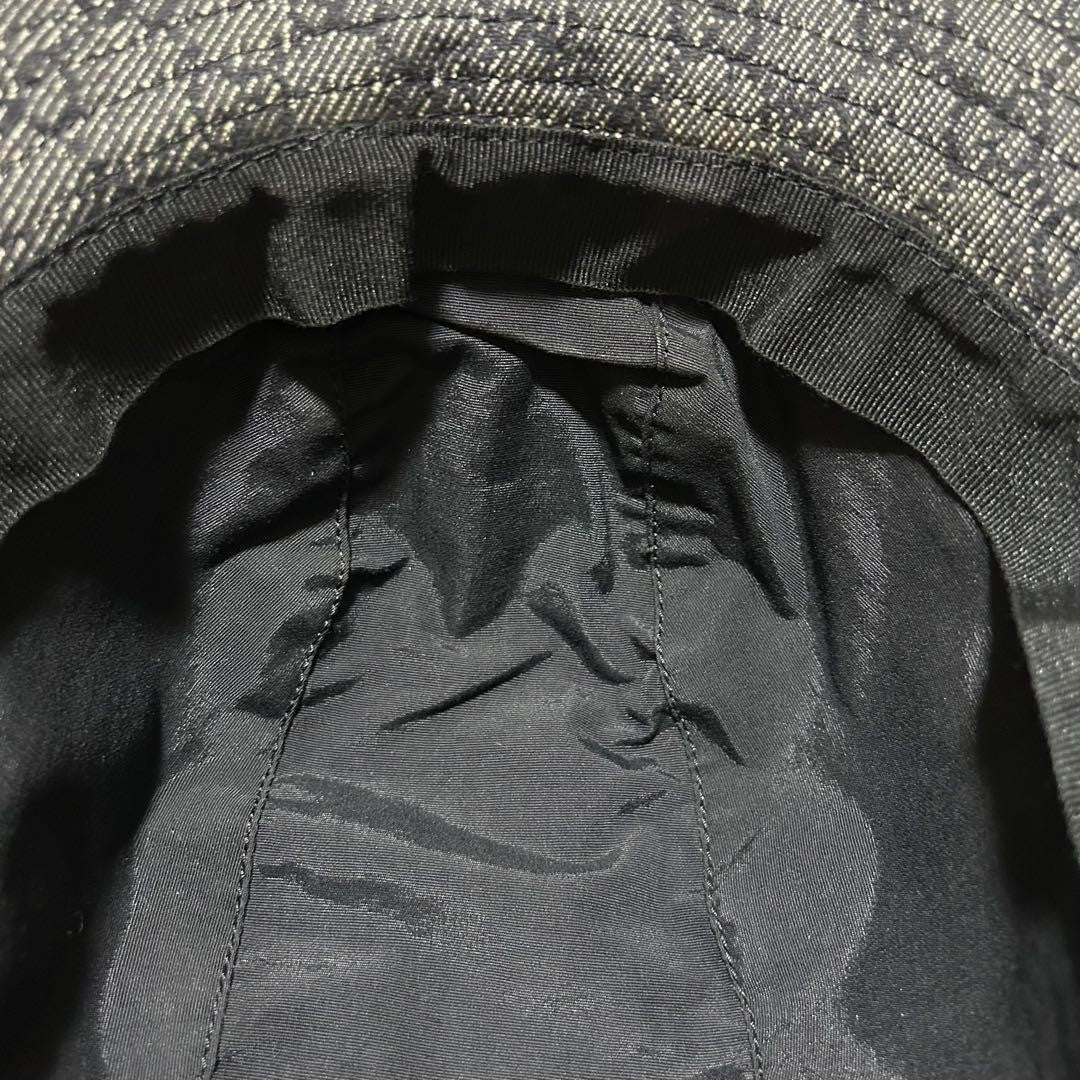 Gucci Bucket Hat GG Canvas Black Dark Gray Men's Size L Authentic