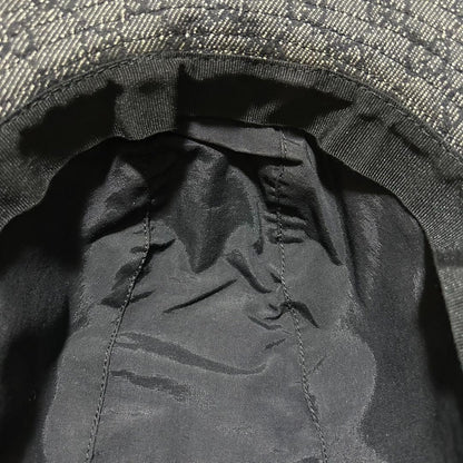 Gucci Bucket Hat GG Canvas Black Dark Gray Men's Size L Authentic