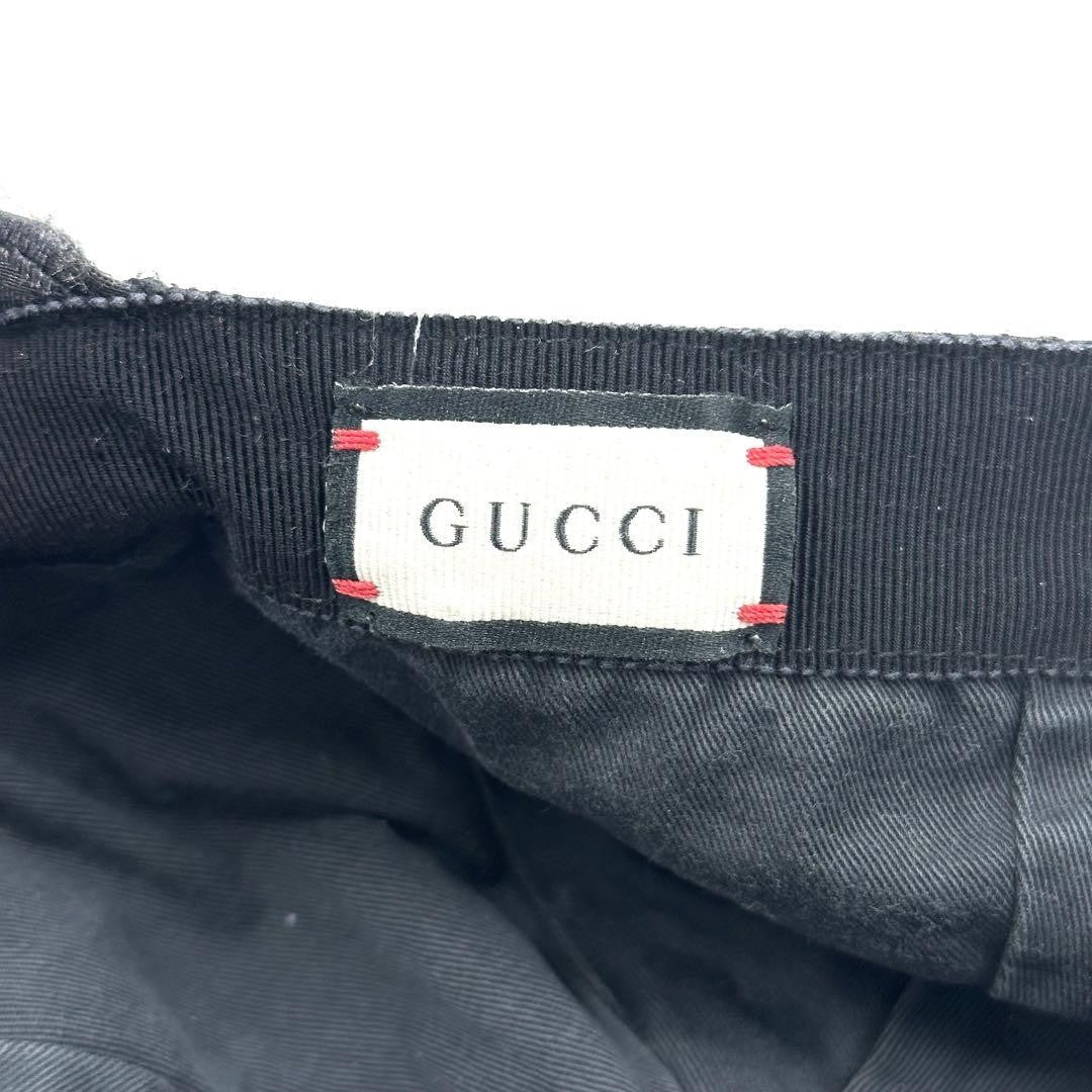 Gucci Hat Cap Baseball Cap GG Canvas Black Size S Men's Authentic