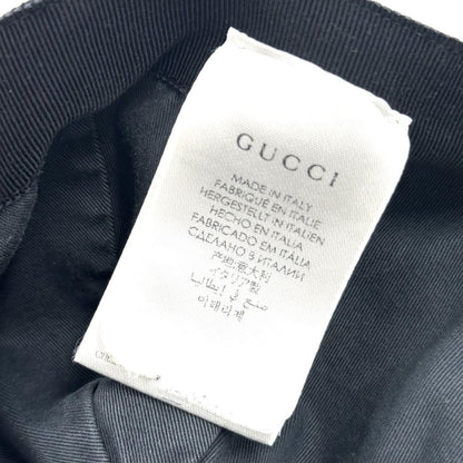 Gucci Hat Cap Baseball Cap GG Canvas Black Size S Men's Authentic