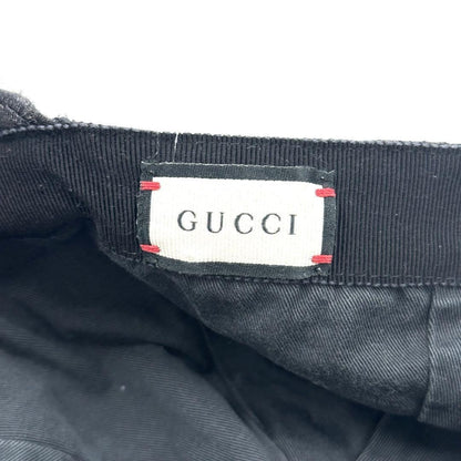 Gucci Hat Cap Baseball Cap GG Canvas Black Size S Men's Authentic