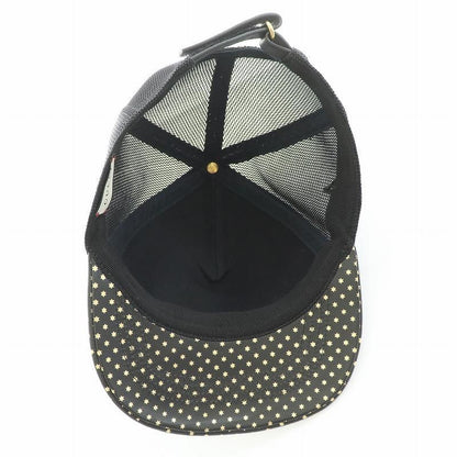 Gucci Sega Hat Cap Baseball Cap Star Black Gold Size S Men's Authentic