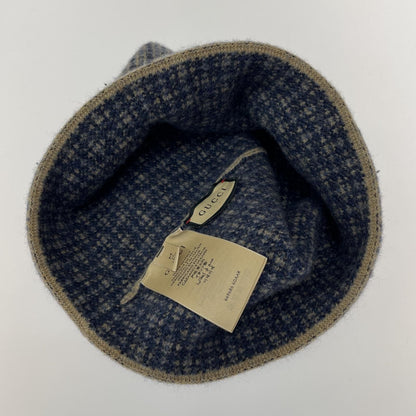 Gucci Knit Cap Logo Blue Men's Authentic
