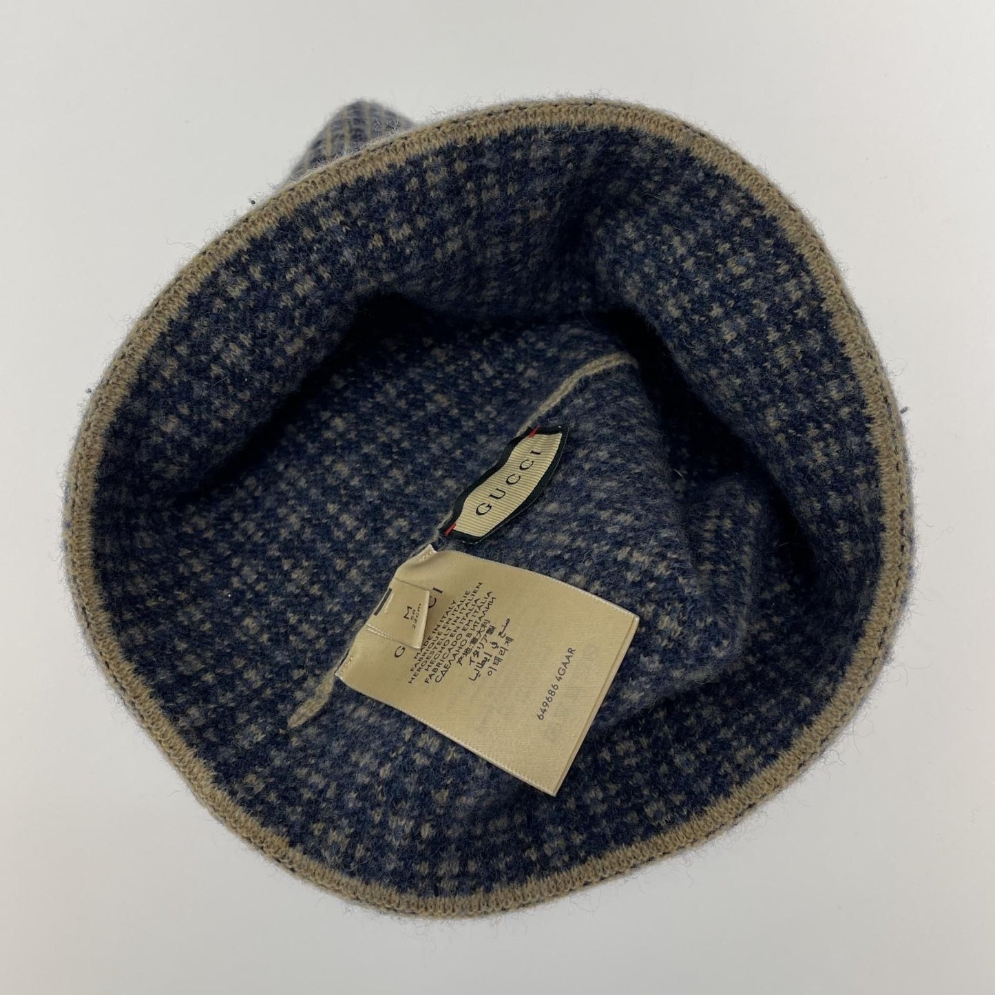 Gucci Knit Cap Logo Blue Men's Authentic