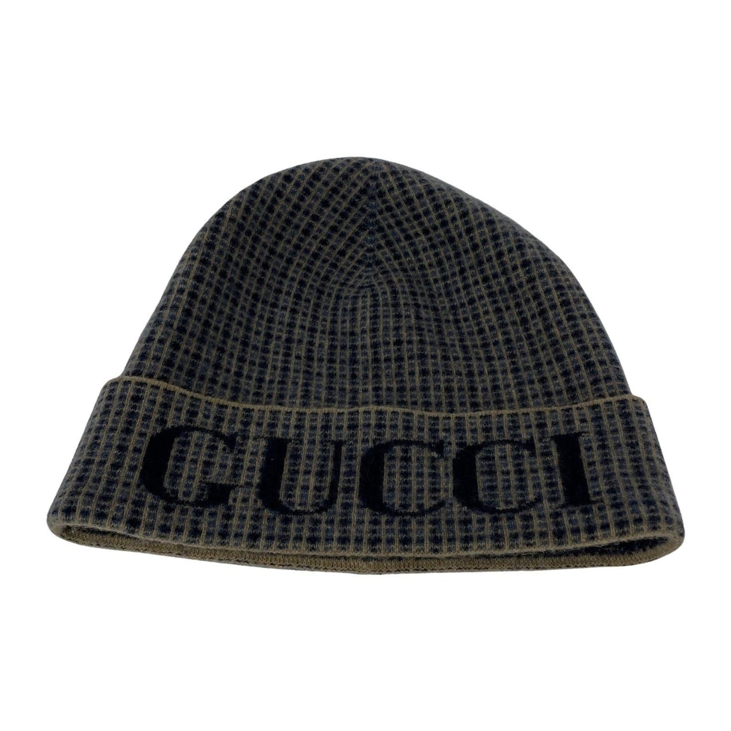 Gucci Knit Cap Logo Blue Men's Authentic