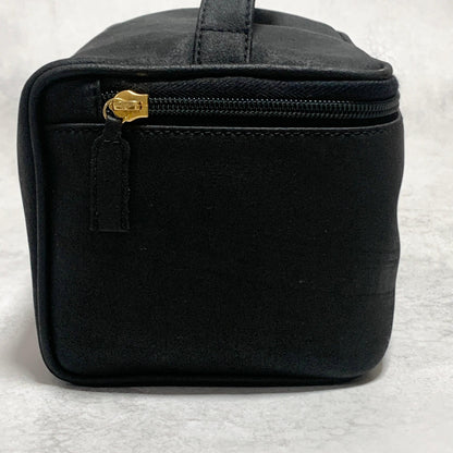 VERSACE Bag Medusa Vanity Vanity Pouch Purse Hand Leather Black Gold Authentic