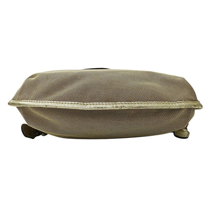 Chloe Shoulder Bag Purse Logo Canvas Gold Brown Authentic