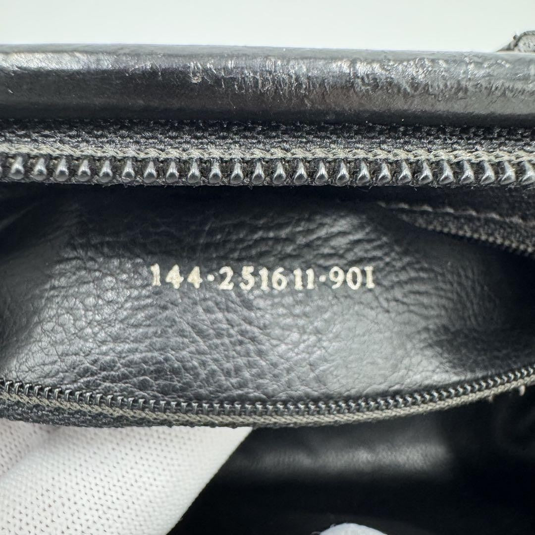 FENDI Shoulder Bag Purse Mini Boston 2way Leather Black Authentic