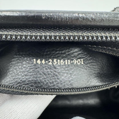 FENDI Shoulder Bag Purse Mini Boston 2way Leather Black Authentic