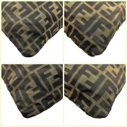 FENDI Hand Bag Tote Purse FF Zucca Brown Authentic