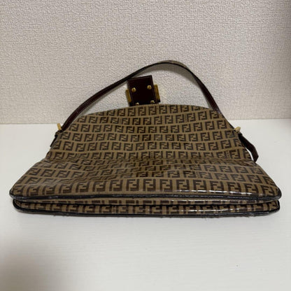 FENDI Shoulder Bag Purse FF Zucchino Baguette Authentic