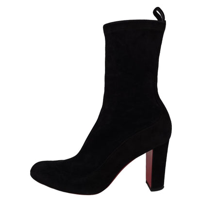Christian Louboutin Boots Shoes EU 37.5 US 7.5 Suede Black Authentic