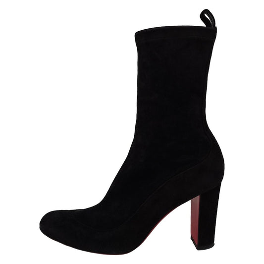 Christian Louboutin Boots Shoes EU 37.5 US 7.5 Suede Black Authentic