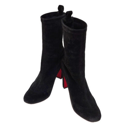 Christian Louboutin Boots Shoes EU 37.5 US 7.5 Suede Black Authentic
