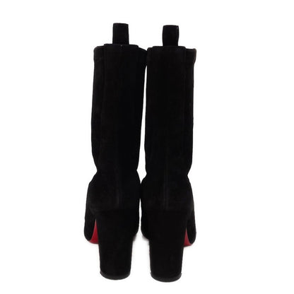 Christian Louboutin Boots Shoes EU 37.5 US 7.5 Suede Black Authentic