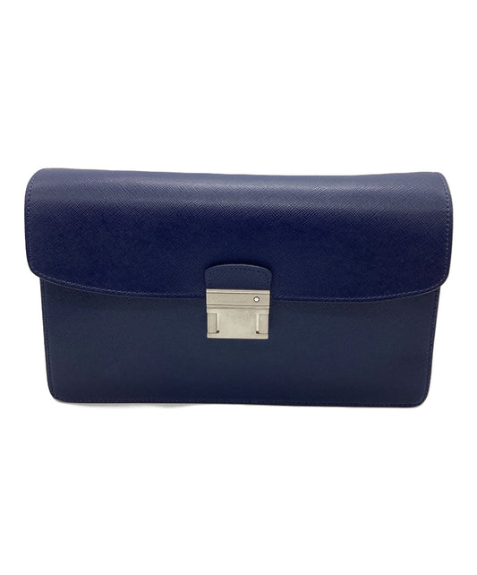 Montblanc Clutch Bag Second Bag Navy Authentic