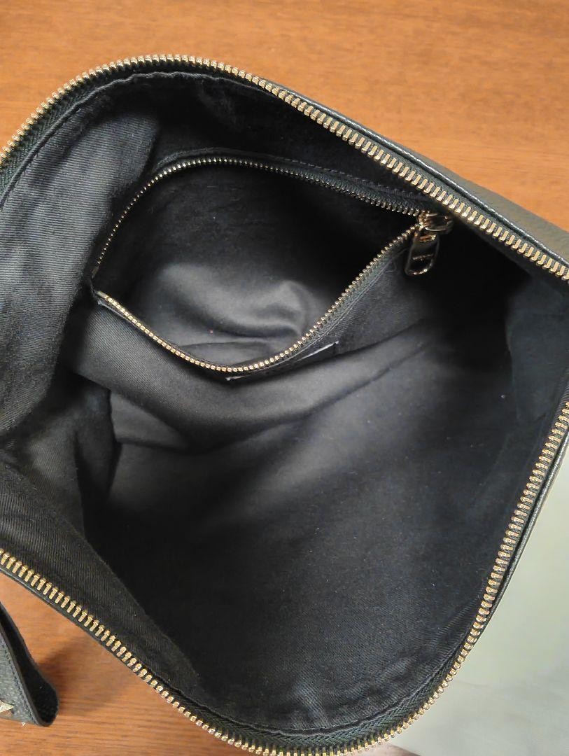 Red Valentino Clutch Bag Second Bag Leather Black Authentic