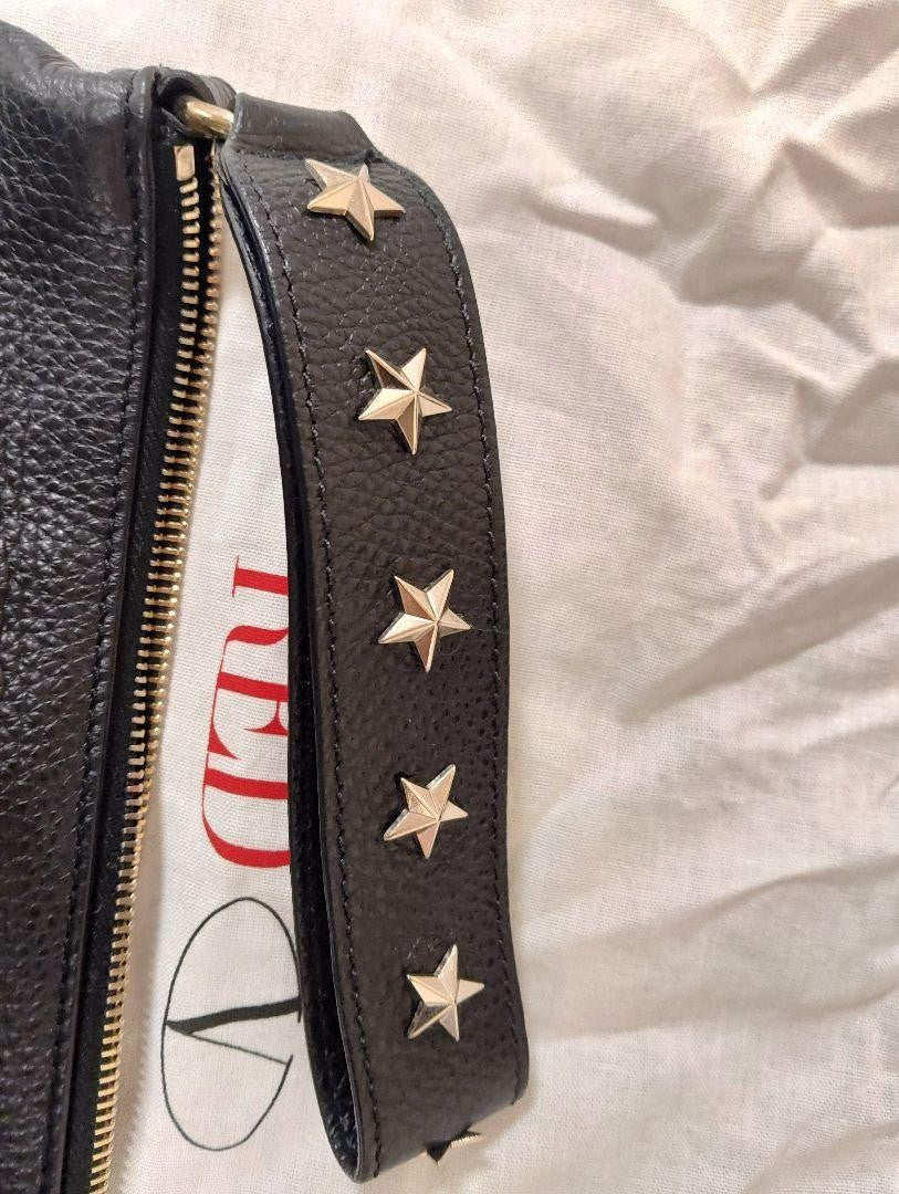 Red Valentino Clutch Bag Second Bag Leather Black Authentic