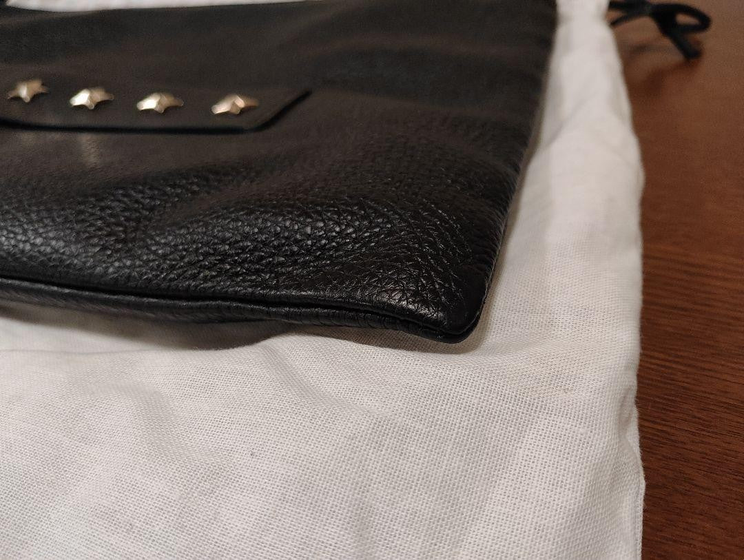 Red Valentino Clutch Bag Second Bag Leather Black Authentic