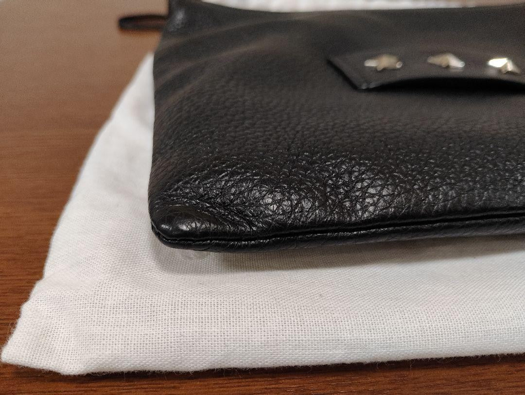 Red Valentino Clutch Bag Second Bag Leather Black Authentic