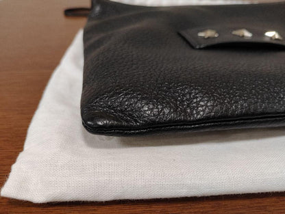 Red Valentino Clutch Bag Second Bag Leather Black Authentic